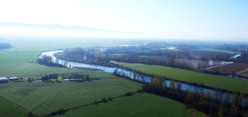 Aerial view of Willamette River